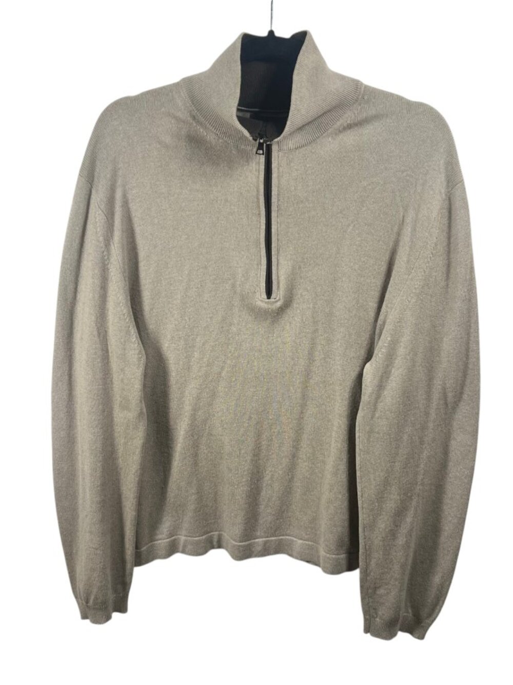 Banana Republic Sweater Mens 1/4 Zip Pullover Silk Cashmere Large Long Sleeve
